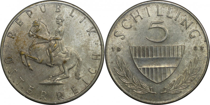 5 Schilling 1968 
RDR – Habsburg – Österreich, REPUBLIK ÖSTERREICH. 5 Schilling...