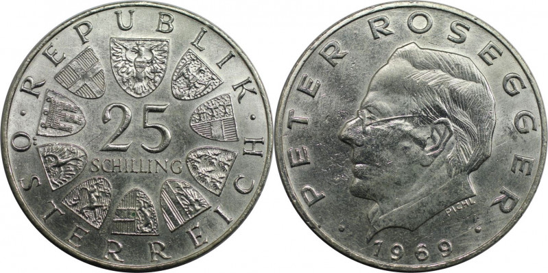 25 Schilling 1969 
RDR – Habsburg – Österreich, REPUBLIK ÖSTERREICH. Peter Rose...