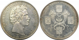 Konv.-Taler 1829 
Altdeutsche Münzen und Medaillen, BAYERN / BAVARIA. Ludwig I. (1825-1848). Konv.-Taler 1829, Handelsvertrag zwischen Bayern, Preuße...