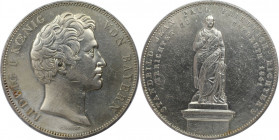 Geschichtsdoppeltaler 1841 
Altdeutsche Münzen und Medaillen, BAYERN / BAVARIA. Ludwig I. (1825-1848). Richterstandbild. Geschichtsdoppeltaler 1841. ...