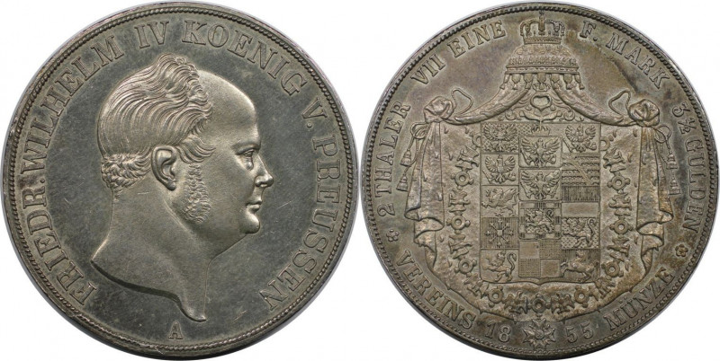 Vereinsdoppeltaler 1855 A
Altdeutsche Münzen und Medaillen, BRANDENBURG IN PREU...