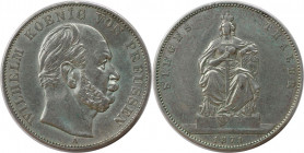 Siegestaler 1871 A
Altdeutsche Münzen und Medaillen, BRANDENBURG IN PREUSSEN. Wilhelm I. (1861-1888). Siegestaler 1871 A. Silber. AKS 118. Sehr schön...