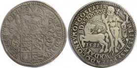 1/2 Reichstaler 1588 
Altdeutsche Münzen und Medaillen, BRAUNSCHWEIG - WOLFENBÜTTEL. Julius (1568-1589). 1/2 Reichstaler 1588, Goslar. Halber Brillen...