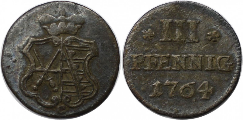 3 Pfennig 1764 C
Altdeutsche Münzen und Medaillen, SACHSEN - ALBERTINE. Friedri...