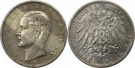 3 Mark 1913 D
Deutsche Münzen und Medaillen ab 1871, REICHSSILBERMÜNZEN. Bayern. Otto (1886-1913). 3 Mark 1913 D. Silber. Jaeger 47. Vorzüglich