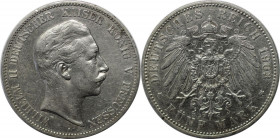 5 Mark 1903 A
Deutsche Münzen und Medaillen ab 1871, REICHSSILBERMÜNZEN, Preußen, Wilhelm II (1888-1918). 5 Mark 1903 A, Silber. Jaeger 104. Sehr sch...