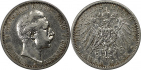 2 Mark 1904 A
Deutsche Münzen und Medaillen ab 1871, REICHSSILBERMÜNZEN, Preußen. Wilhelm II. (1888-1918). 2 Mark 1904 A. Silber. Jaeger 102. Sehr sc...