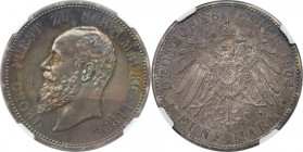 5 Mark 1904 A
Deutsche Münzen und Medaillen ab 1871, REICHSSILBERMÜNZEN, Schaumburg-Lippe. Fürst Georg (1893-1911). 5 Mark 1904 A. Silber. Jaeger 165...