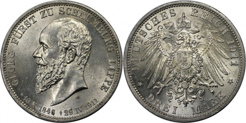 3 Mark 1911 A
Deutsche Münzen und Medaillen ab 1871, REICHSSILBERMÜNZEN, Schaum...