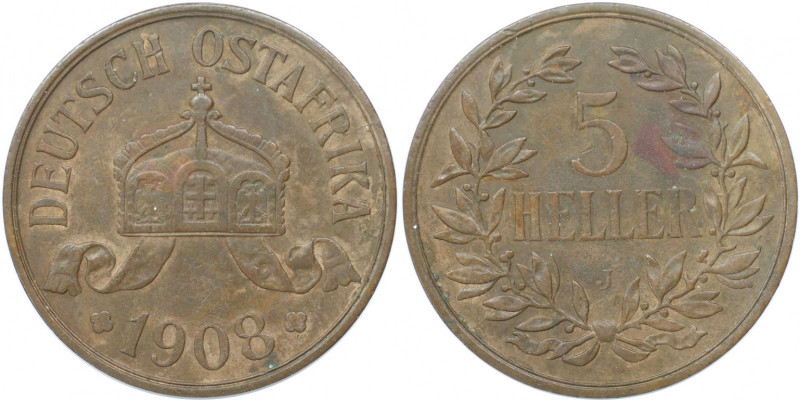 5 Heller 1908 J
Deutsche Münzen und Medaillen ab 1871, DEUTSCHE KOLONIEN. Deuts...