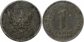 1 Fenig 1918 F
Deutsche Münzen und Medaillen ab 1871, DEUTSCHE NEBENGEBIETE. Geplantes Königreich Polen (1916-1918). 1 Fenig 1918 F. Jaeger 604. Vorz...