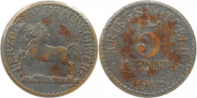 5 Pfennig 1918 
Deutsche Münzen und Medaillen ab 1871, DEUTSCHE NEBENGEBIETE. Herzogstum Braunschweig. 5 Pfennig 1918. Jaeger N2. Sehr Schön