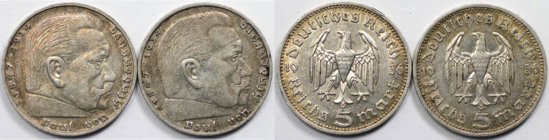 Lot von 2 Münzen 1936 D
Deutsche Münzen und Medaillen ab 1871, 3. REICH 1933-19...