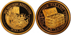 Medaille ND 
Deutsche Münzen und Medaillen ab 1945, BUNDESREPUBLIK DEUTSCHLAND. Die Deutsche Revolution März 1848. Medaille ND. 0.585 Gold. 1,54 g. P...