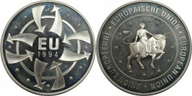 EU Medaille 1994 
Deutsche Münzen und Medaillen ab 1945, BUNDESREPUBLIK DEUTSCHLAND. EU Medaille 1994. Polierte Platte