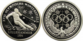 Medaille 1994 
Deutsche Münzen und Medaillen ab 1945, BUNDESREPUBLIK DEUTSCHLAND. Olympic Games-Lillehammer. Medaille 1994. Silber. Polierte Platte