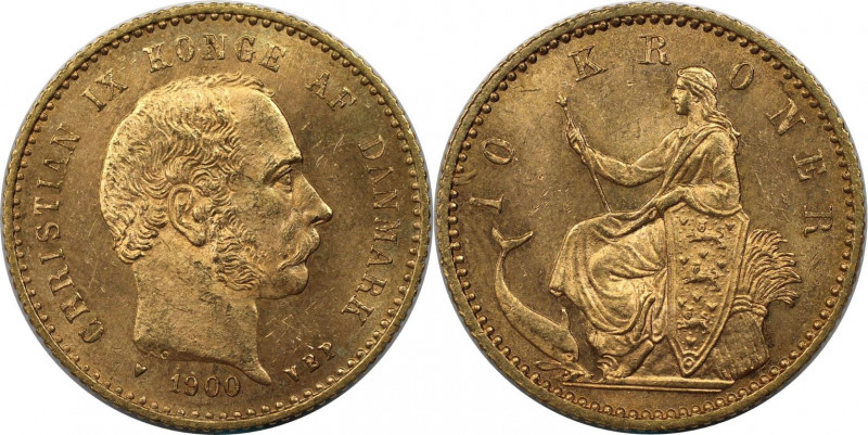 10 Kroner 1900 
Europäische Münzen und Medaillen, Dänemark / Denmark. Christian...