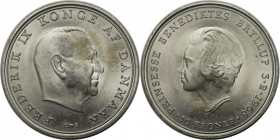 10 Kroner 1968 
Europäische Münzen und Medaillen, Dänemark / Denmark. Frederik IX. Hochzeit von Prinzessin Benedikte. 10 Kroner 1968. 20,40 g. 0.800 ...