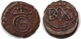 Ku.-1 Kas ND 
Europäische Münzen und Medaillen, Dänemark / Denmark. DÄNEMARK DÄNISCH-OSTINDIEN TRANKEBAR. Christian VI. (1730-1746). Ku.-1 Kas ND (17...