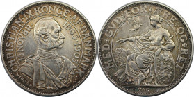 2 Kroner 1903 
Europäische Münzen und Medaillen, Dänemark / Denmark. Christian IX. (1863-1906). 2 Kroner 1903, 40. Regierungsjubiläum. Silber. KM 802...