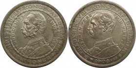 2 Kroner 1906 
Europäische Münzen und Medaillen, Dänemark / Denmark. Zum Tode von Christian IX. und Krönung Frederik VIII. 2 Kroner 1906. Silber. KM ...