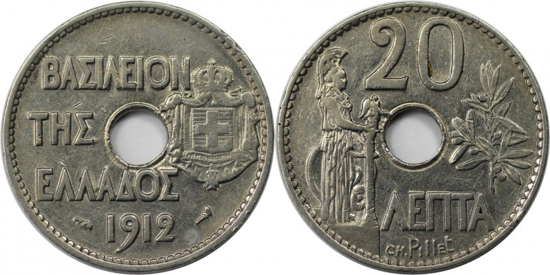 20 Lepta 1912 
Europäische Münzen und Medaillen, Griechenland / Greece. George ...