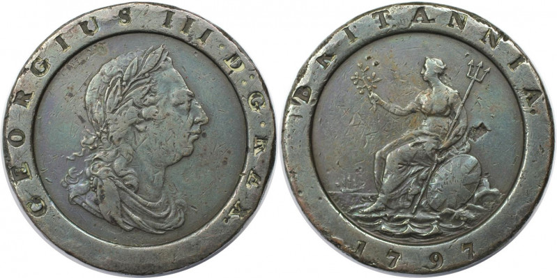 2 Pence 1797 
Europäische Münzen und Medaillen, Großbritannien / Vereinigtes Kö...