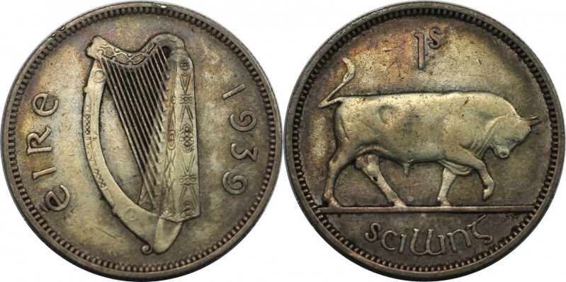 1 Shilling 1939 
Europäische Münzen und Medaillen, Irland / Ireland. Bull. 1 Sh...