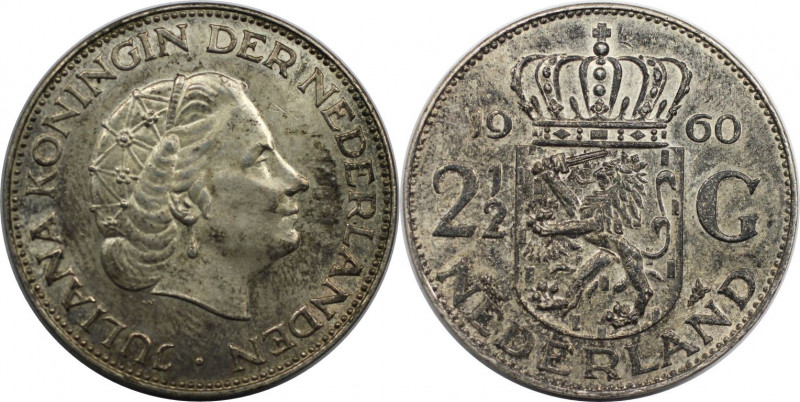 2-1/2 Gulden 1960 
Europäische Münzen und Medaillen, Niederlande / Netherlands....