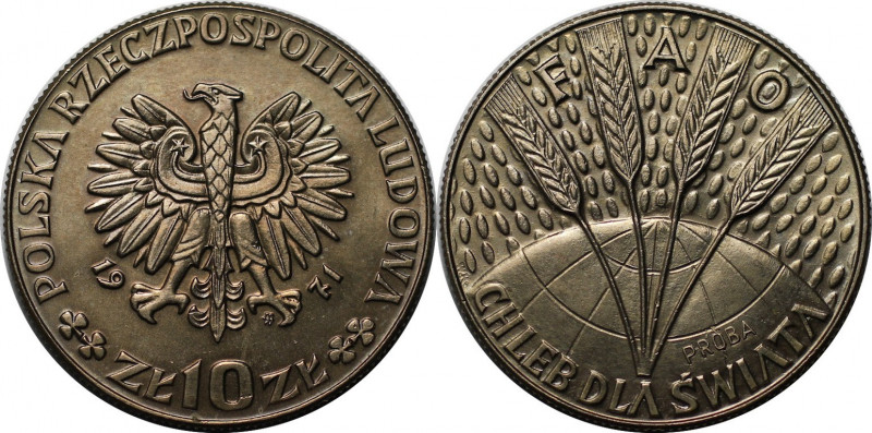 10 Zlotych 1971 
Europäische Münzen und Medaillen, Polen / Poland. FAO, Weizenä...