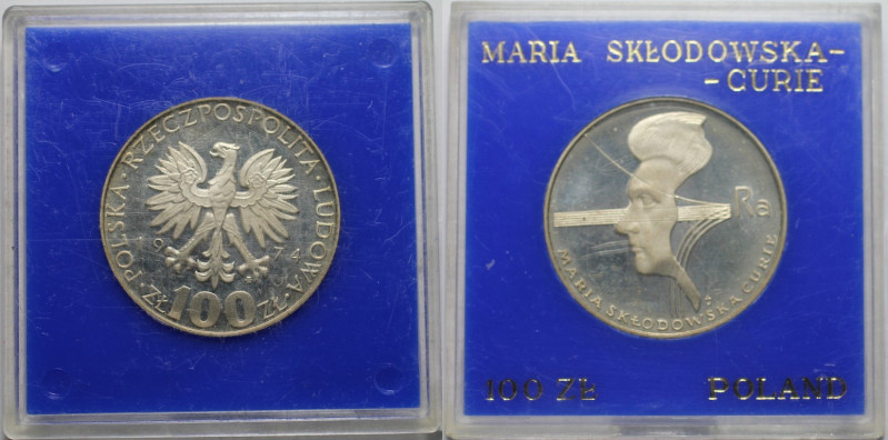 100 Zlotych 1974 
Europäische Münzen und Medaillen, Polen / Poland. Maria Slodo...