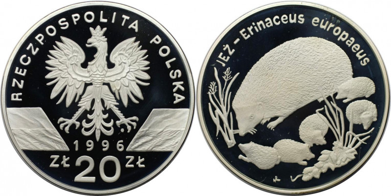 20 Zlotych 1996 
Europäische Münzen und Medaillen, Polen / Poland. Braunbrustig...