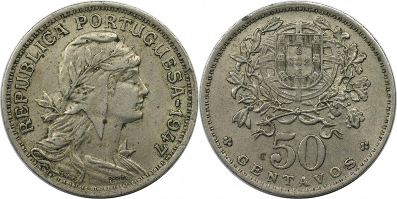 50 Centavos 1947 
Europäische Münzen und Medaillen, Portugal. 50 Centavos 1947....