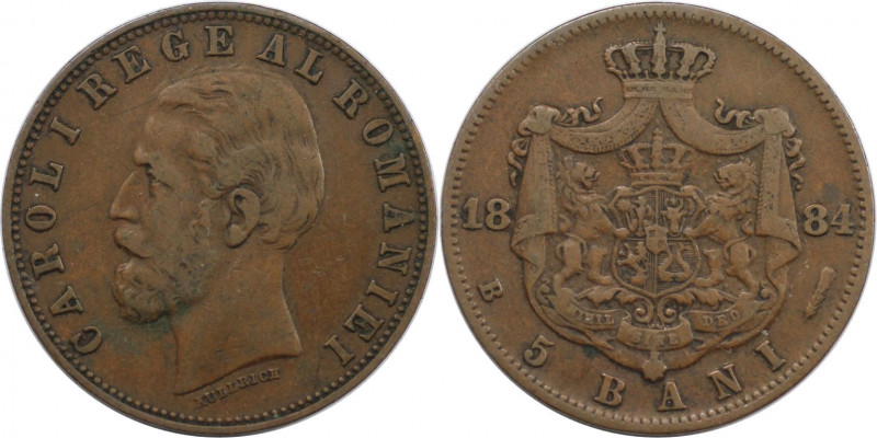 5 Bani 1884 
Europäische Münzen und Medaillen, Rumänien / Romania. Karl I. 5 Ba...