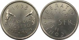 5 Franken 1975 
Europäische Münzen und Medaillen, Schweiz / Switzerland. Denkmalpflege. 5 Franken 1975. Kupfer-Nickel. KM 53. Stempelglanz