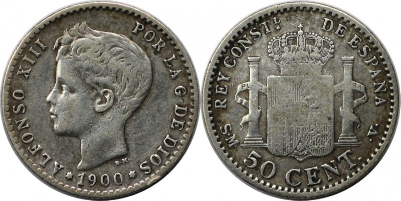 50 Centimos 1900 SM - V
Europäische Münzen und Medaillen, Spanien / Spain. Alfo...