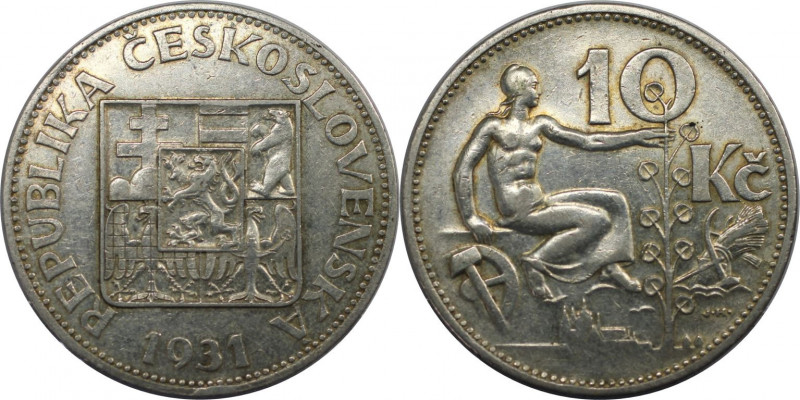 10 Kronen 1931 
Europäische Münzen und Medaillen, Tschechoslowakei / Czechoslov...