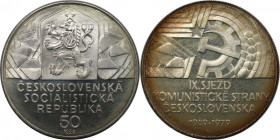 50 Kronen 1979 
Europäische Münzen und Medaillen, Tschechoslowakei / Czechoslovakia. 30. Jahre IX. Parteitag der kommunistischen Partei. 50 Kronen 19...
