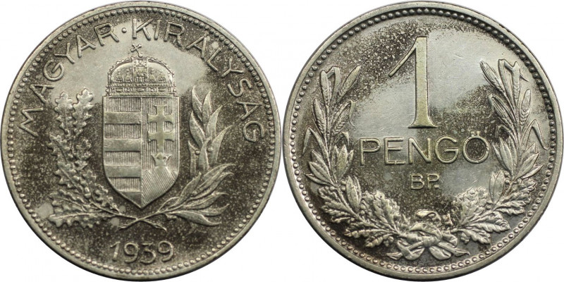 1 Pengö 1939 
Europäische Münzen und Medaillen, Ungarn / Hungary. 1 Pengö 1939....