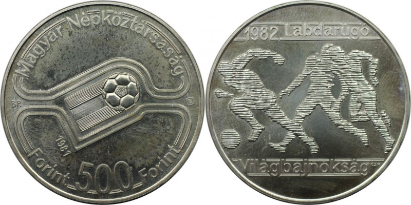 500 Forint 1981 
Europäische Münzen und Medaillen, Ungarn / Hungary. Fussball W...