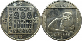 200 Forint 1985 
Europäische Münzen und Medaillen, Ungarn / Hungary. Bedrohte Tiere: Fischotter. 200 Forint 1985. 16,0 g. 0.640 Silber. 0.33 OZ. KM 6...