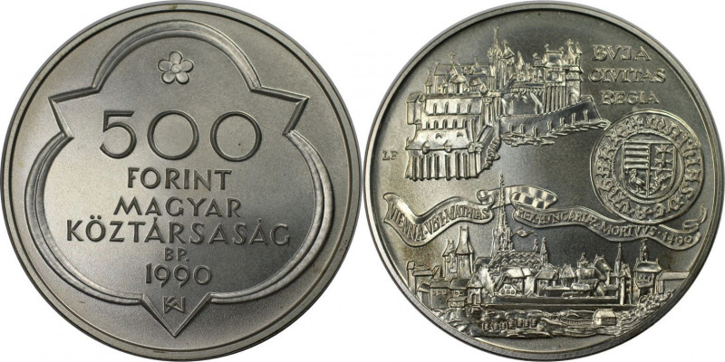 500 Forint 1990 
Europäische Münzen und Medaillen, Ungarn / Hungary. 500. Todes...