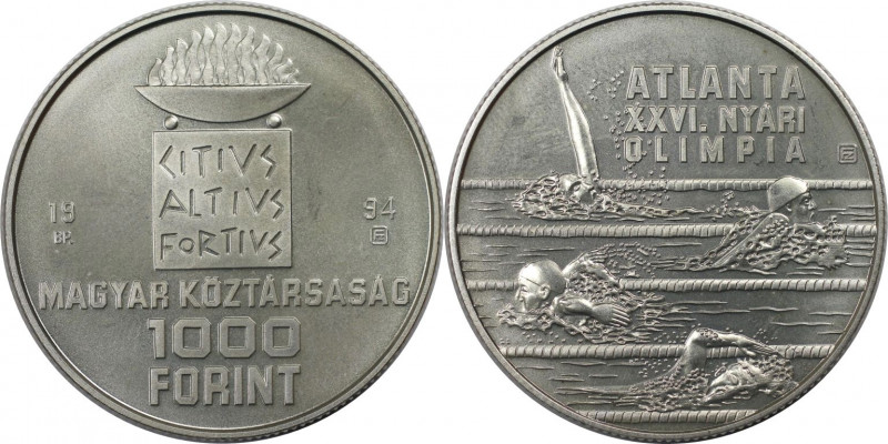 1000 Forint 1994 
Europäische Münzen und Medaillen, Ungarn / Hungary. XXVI. Oly...