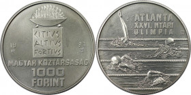 1000 Forint 1994 
Europäische Münzen und Medaillen, Ungarn / Hungary. XXVI. Olympische Sommerspiele 1996 in Atlanta - Schwimmer. 1000 Forint 1994. 31...