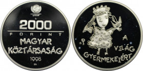 2000 Forint 1998 
Europäische Münzen und Medaillen, Ungarn / Hungary. 50 Jahre Kinderhilfswerk der Vereinten Nationen (UNICEF). 2000 Forint 1998. 31,...