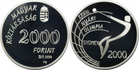 2000 Forint 1999 
Europäische Münzen und Medaillen, Ungarn / Hungary. Olympiade Sydney - Hammerwerfen. 2000 Forint 1999. 19,98 g. 0.925 Silber. 0.59 ...