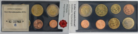 Set 
Europäische Münzen und Medaillen, Lots und Samllungen. Finnland / Finland. Set. 1 Cent bis 2 Euro. Original-Kartonverpackungen