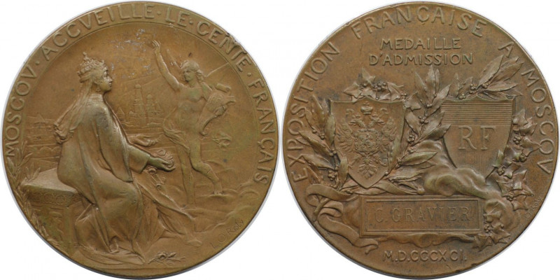 Bronzemedaille 1891 
Russische Münzen und Medaillen, Alexander III. (1881-1894)...
