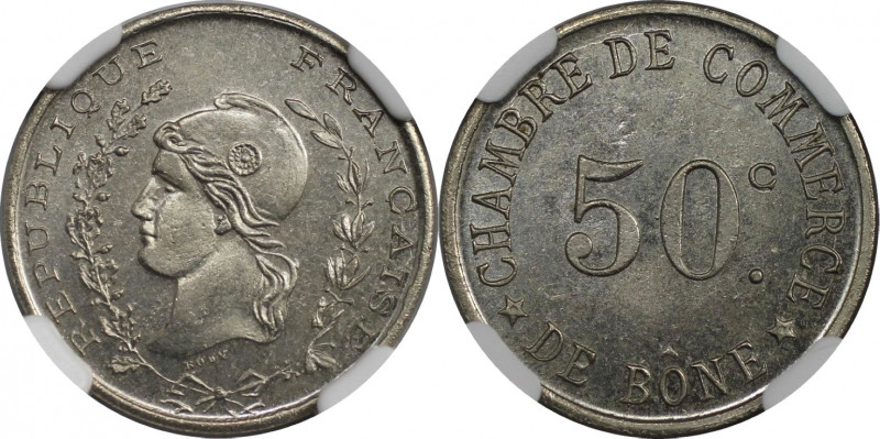 50 Centimes 1915 
Weltmünzen und Medaillen, Algerien / Algeria. 50 Centimes 191...