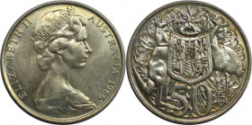 50 Cents 1966 
Weltmünzen und Medaillen, Australien / Australia. Elizabeth II. 50 Cents 1966. 13,28 g. 0.800 Silber. 0.34 OZ. KM 67. Fast Stempelglan...